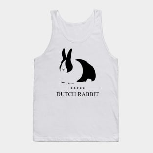 Dutch Rabbit Black Silhouette Tank Top